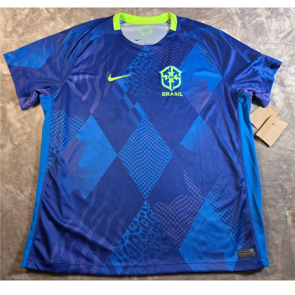 Nike Brazil 2025 Stadium Away Soccer Jersey Mens Xxl Blue FZ9021-458 Dri-fit