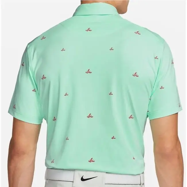 Nike clothing - Dri-Fit Player Lobster Print Polo Shirt - DH0945-379 - Mint Foam (UPC: 195868205558) 8