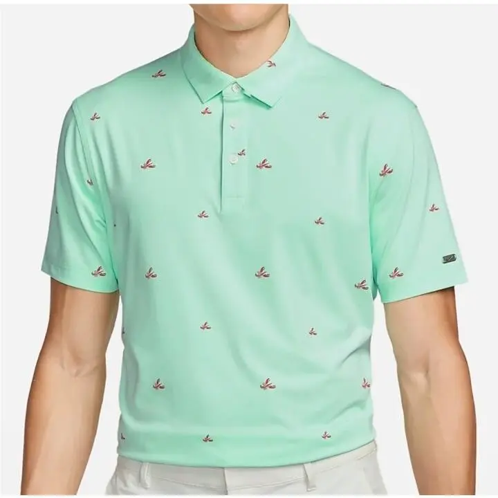 Nike clothing - Dri-Fit Player Lobster Print Polo Shirt - DH0945-379 - Mint Foam (UPC: 195868205558) 0