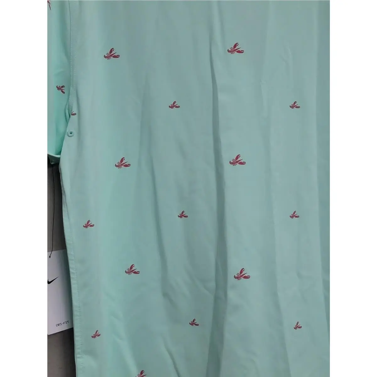 Nike clothing - Dri-Fit Player Lobster Print Polo Shirt - DH0945-379 - Mint Foam (UPC: 195868205558) 7