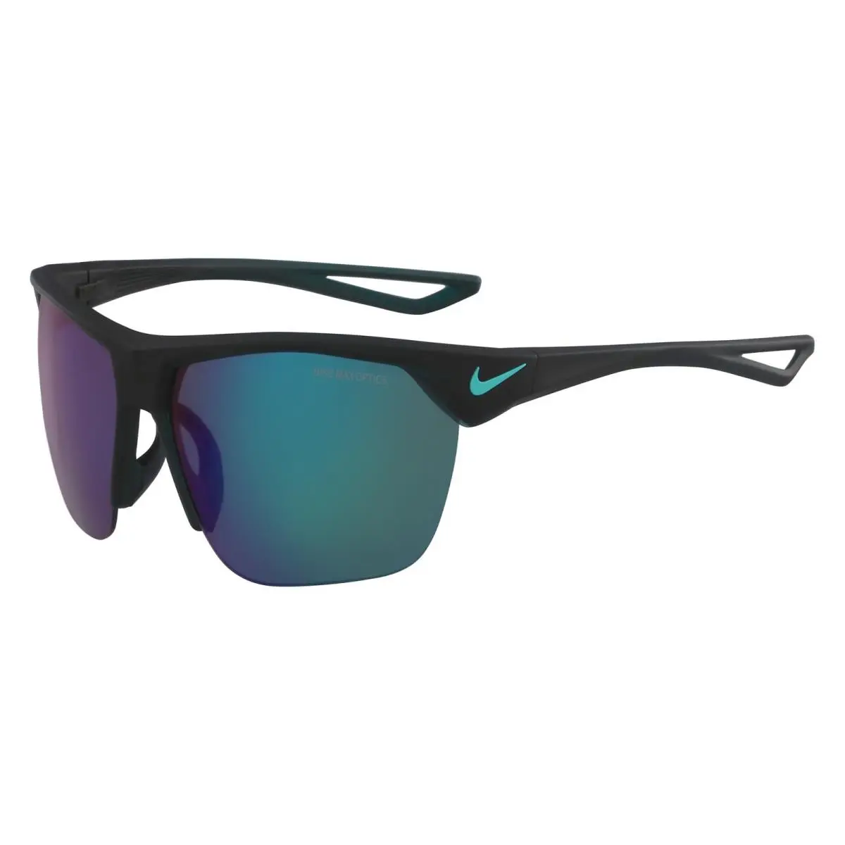 EV1064 333 Matte Black Green Mirror Sunglasses 63mm Unisex by Nike