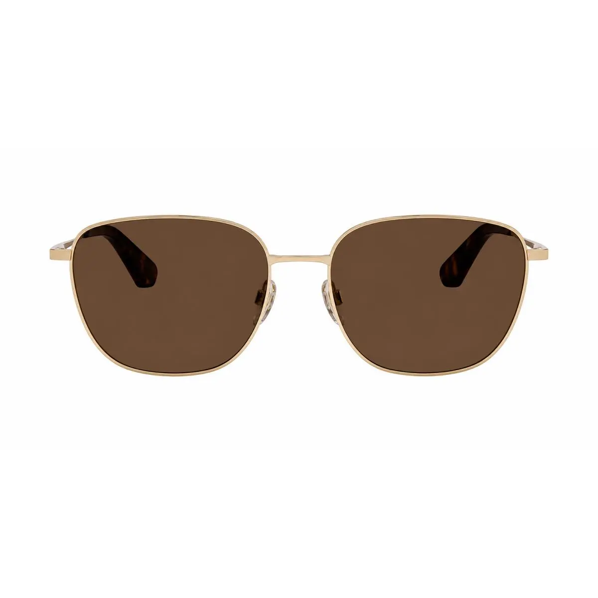 BE 3171 110973 Light Gold Metal Square Sunglasses Brown Lens by Burberry