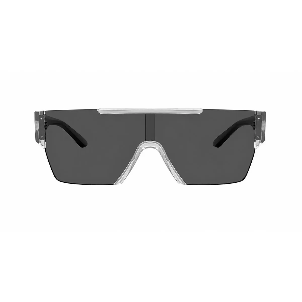 BE 4291 421387 Transparent Matte Grey Plastic Sunglasses Grey Lens by Burberry