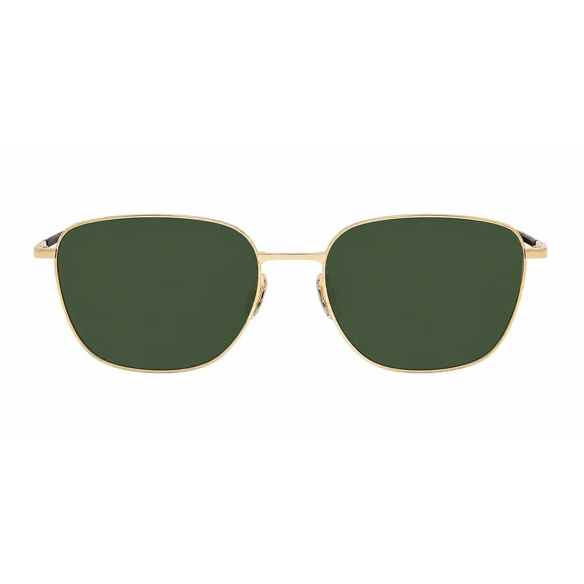 BE 3171 110971 Light Gold Metal Square Sunglasses Green Lens by Burberry