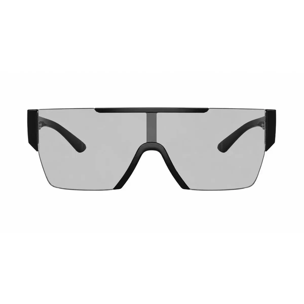 BE 4291 300169 Black Plastic Rectangle Sunglasses Silver Mirror Lens by Burberry