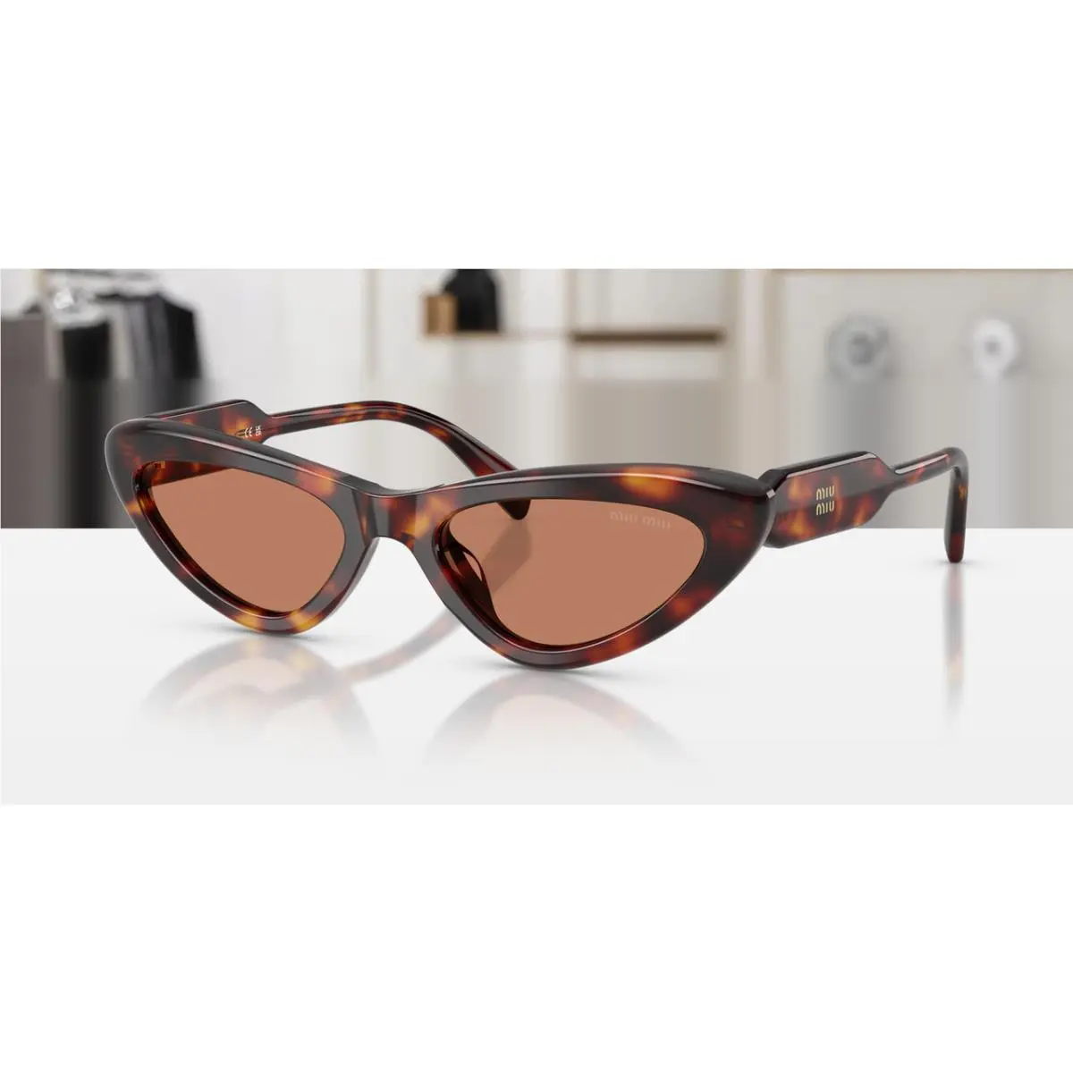 MU B11SU 27L90Q Havana Brown Women`s 55 mm Sunglasses by Miu Miu