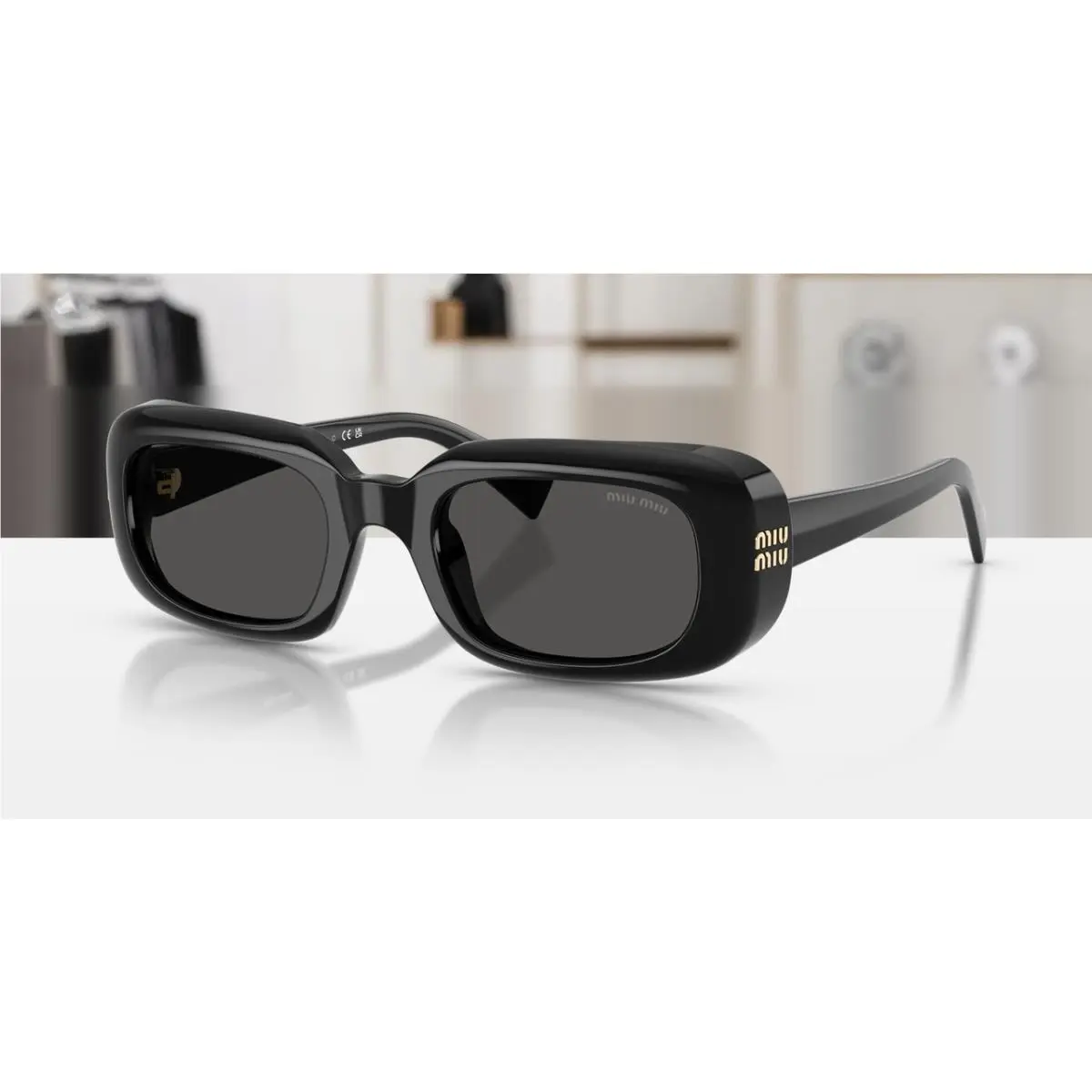MU B13S 16K08Z Black Dark Grey Women`s 52 mm Sunglasses by Miu Miu
