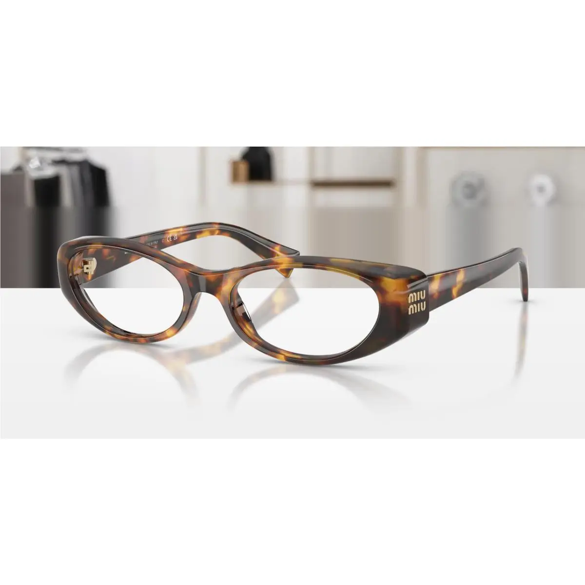 MU 03ZV 14L1O1 Honey Havana Women`s 55 mm Eyeglasses by Miu Miu