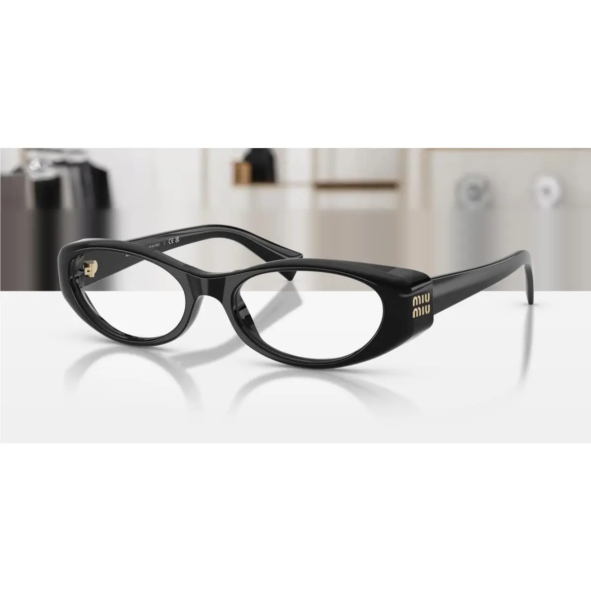 MU 03ZV 16K1O1 Black Women`s 53 mm Eyeglasses by Miu Miu