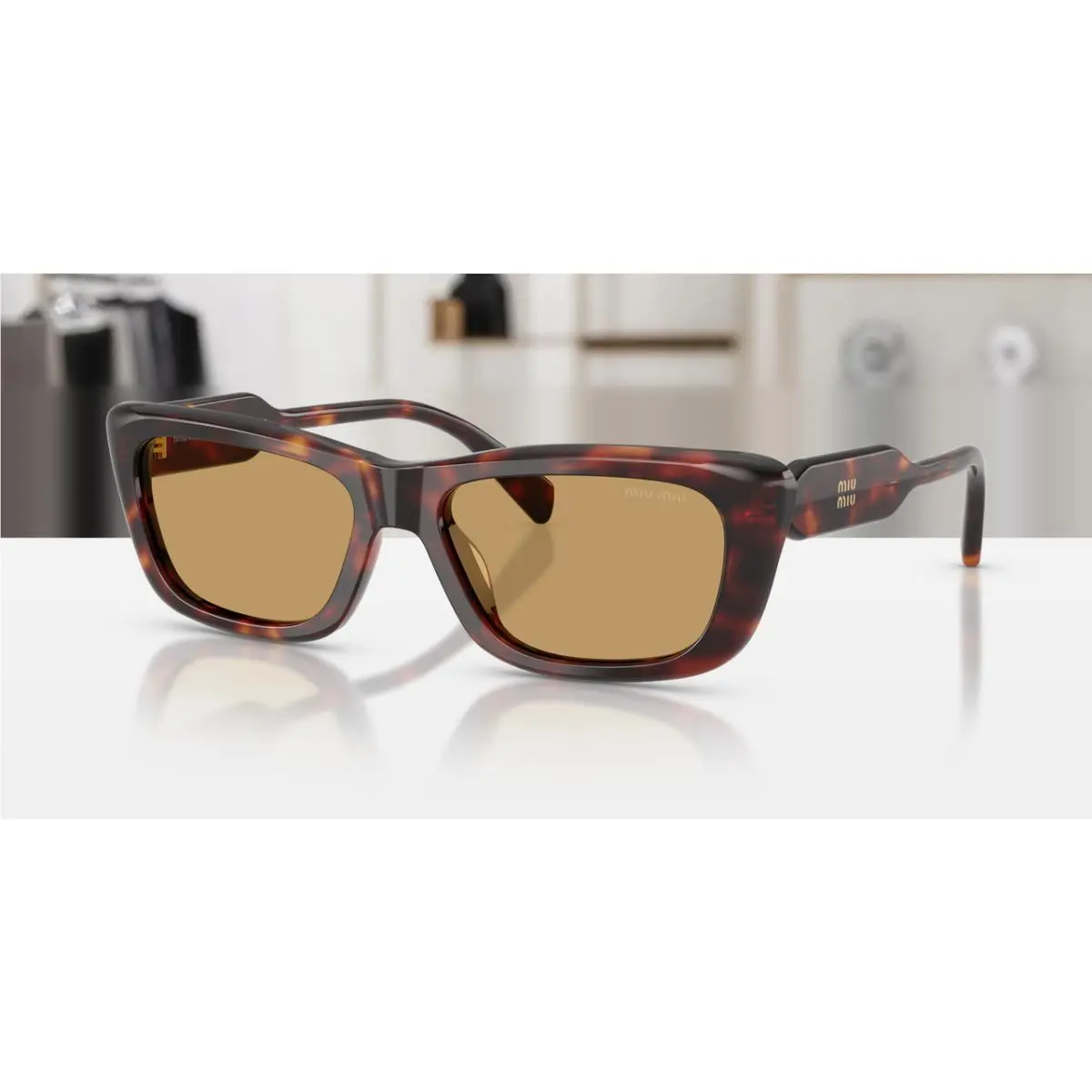 MU B12S 27L10Y Havana Brown 56 mm Women`s Sunglasses by Miu Miu