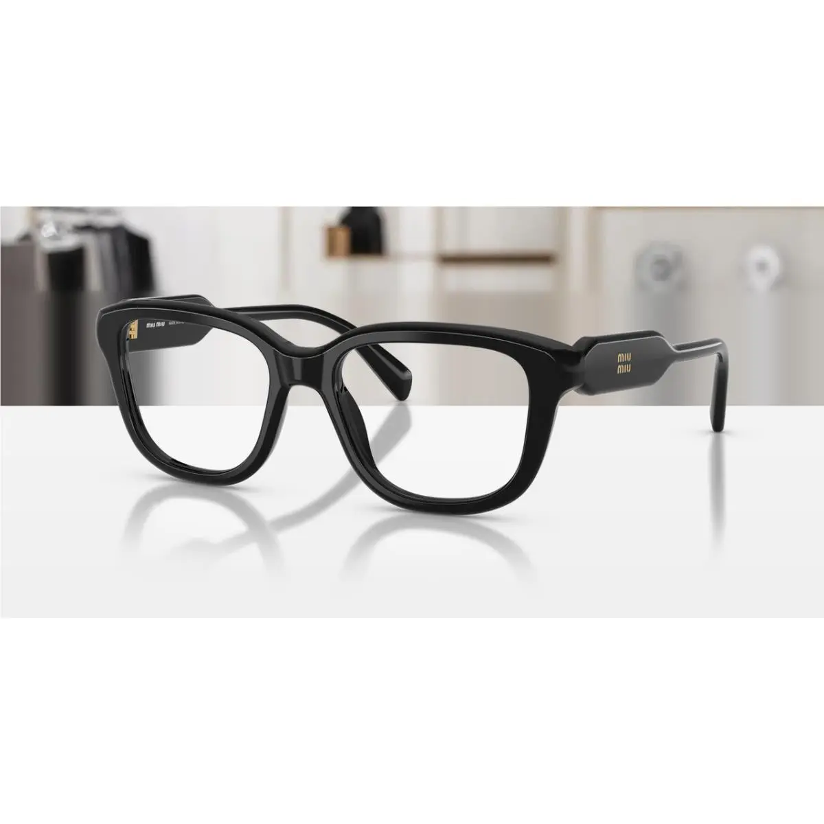 MU 02ZV 16K1O1 Black Women`s 53 mm Eyeglasses by Miu Miu