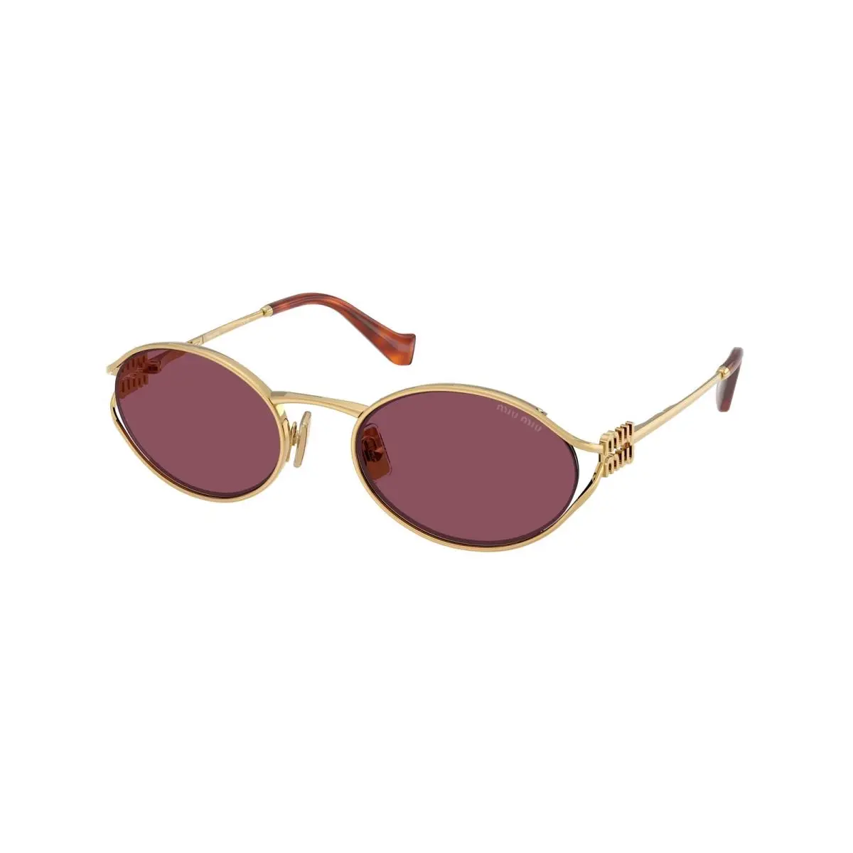 MU 52YS 5AK20Y Gold Dark Violet 54 mm Women`s Sunglasses by Miu Miu