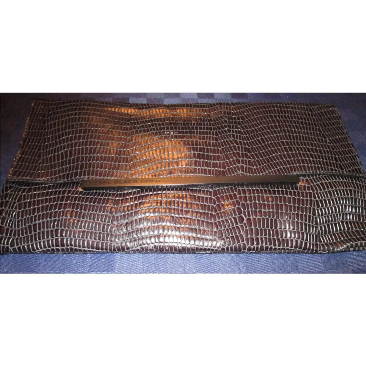Black Gold Nancy Iii Clutch Purse Handbag Black by Diesel