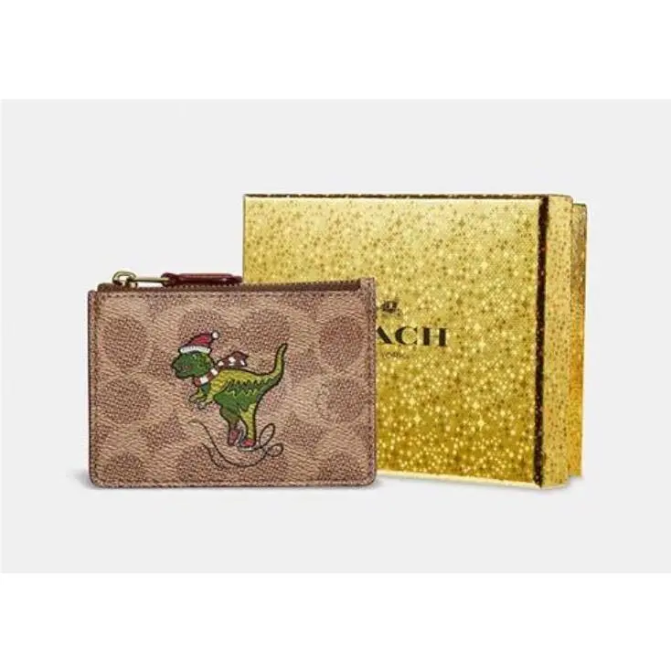 Coach C0590B Signature Skiing Rexy Mini Skinny ID Case Gift Box