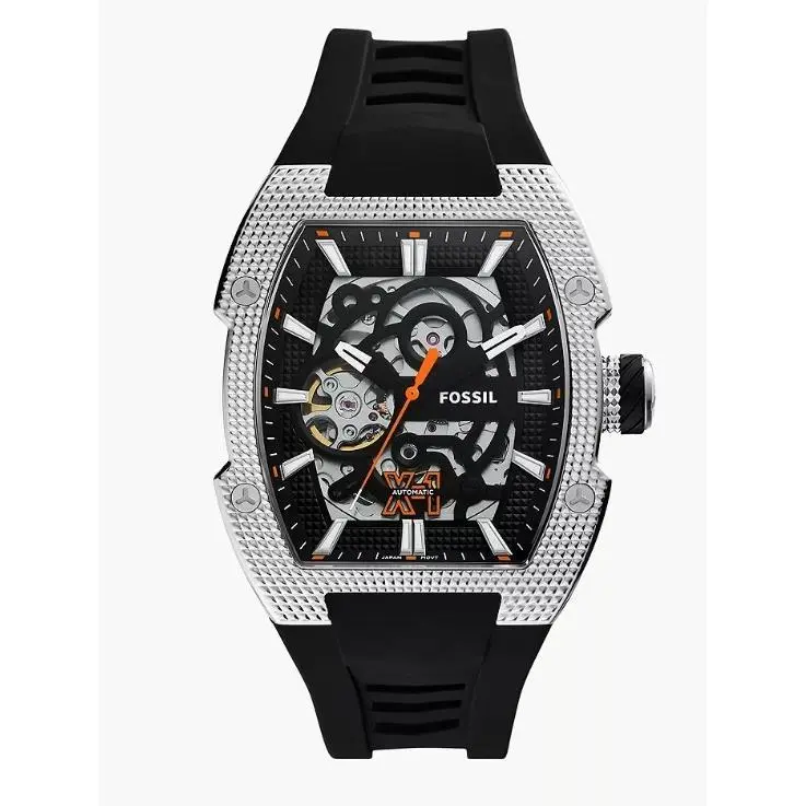 Machine X-1 42 mm Automatic Black Skeleton Dial Men`s Watch ME3283 by Fossil