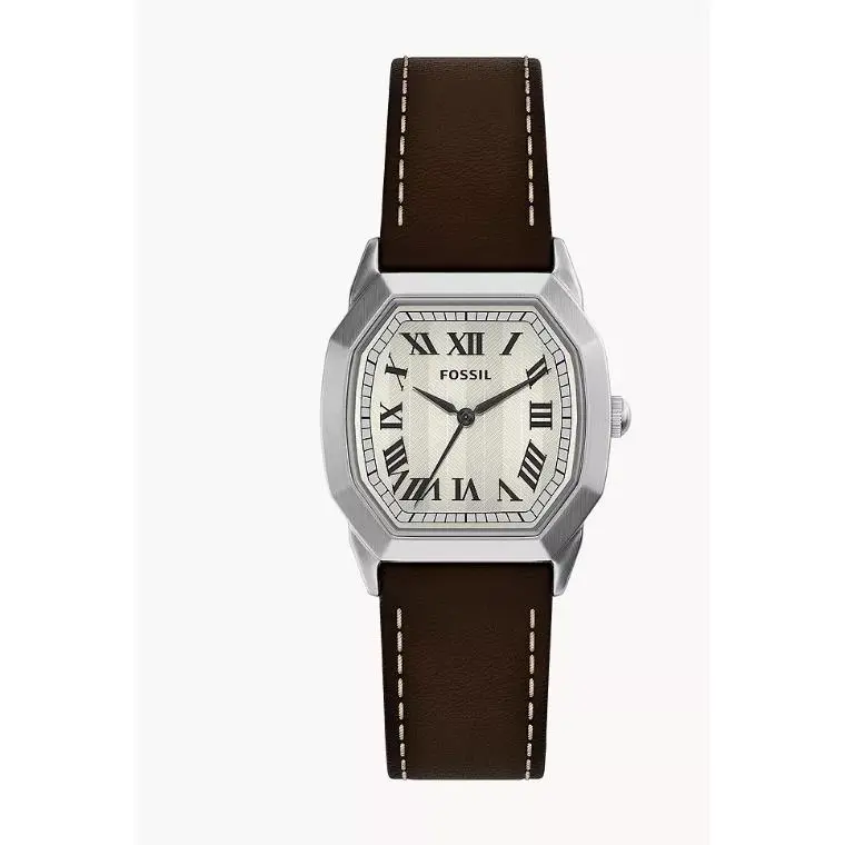 Harlow 33mm Cream Dial Brown Belt Men`s Watch FS6214 by Fossil