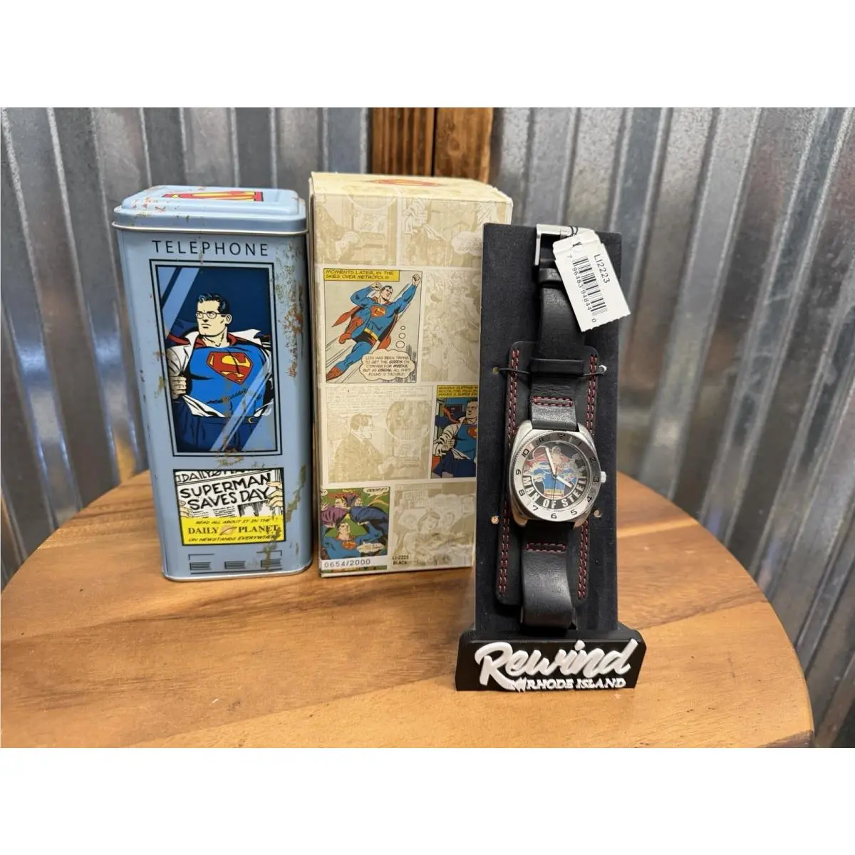 2003  Superman Phone Booth Watch LI2223 Limited Edition 654/2000 by Fossil