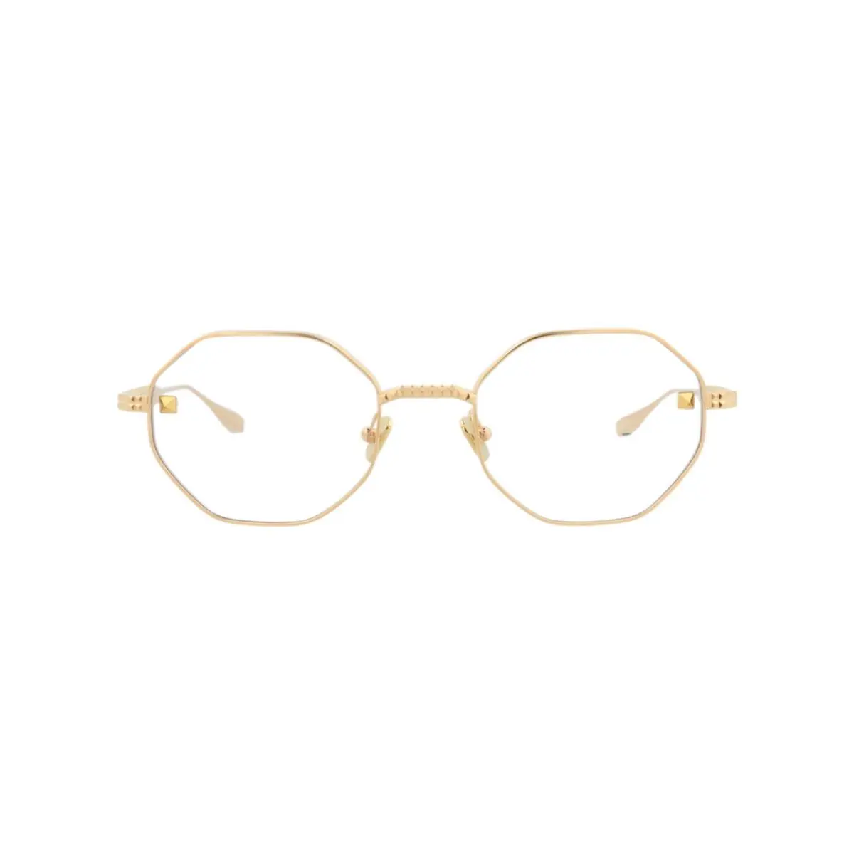 Womens Round/oval Gold Gold Transparent Fashion Designer Eyewear by Valentino