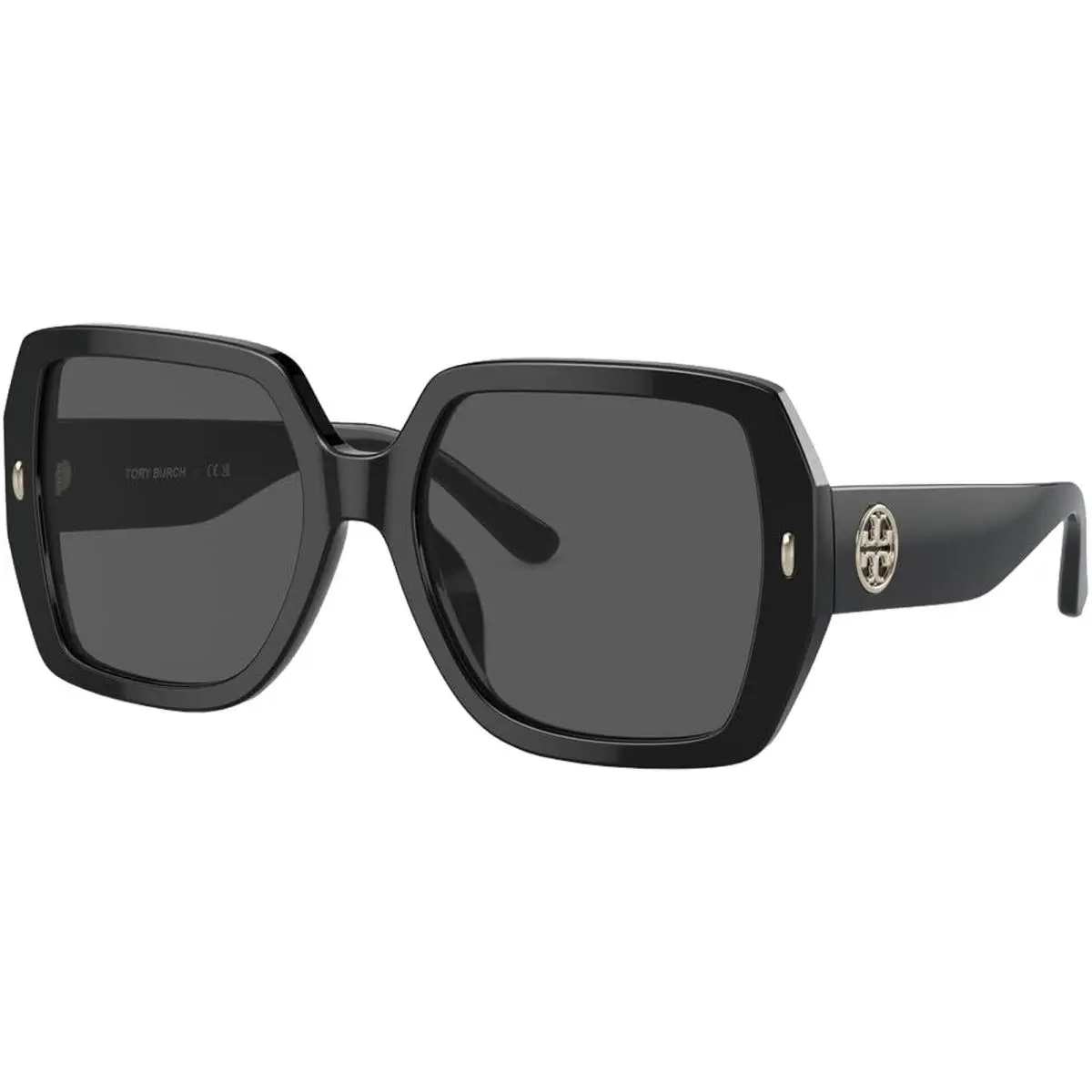 Women`s Geometric Butterfly Sunglasses w/ 5-Barrel Steel Hinges 7191U Black/Grey (170987-54) by Tory Burch