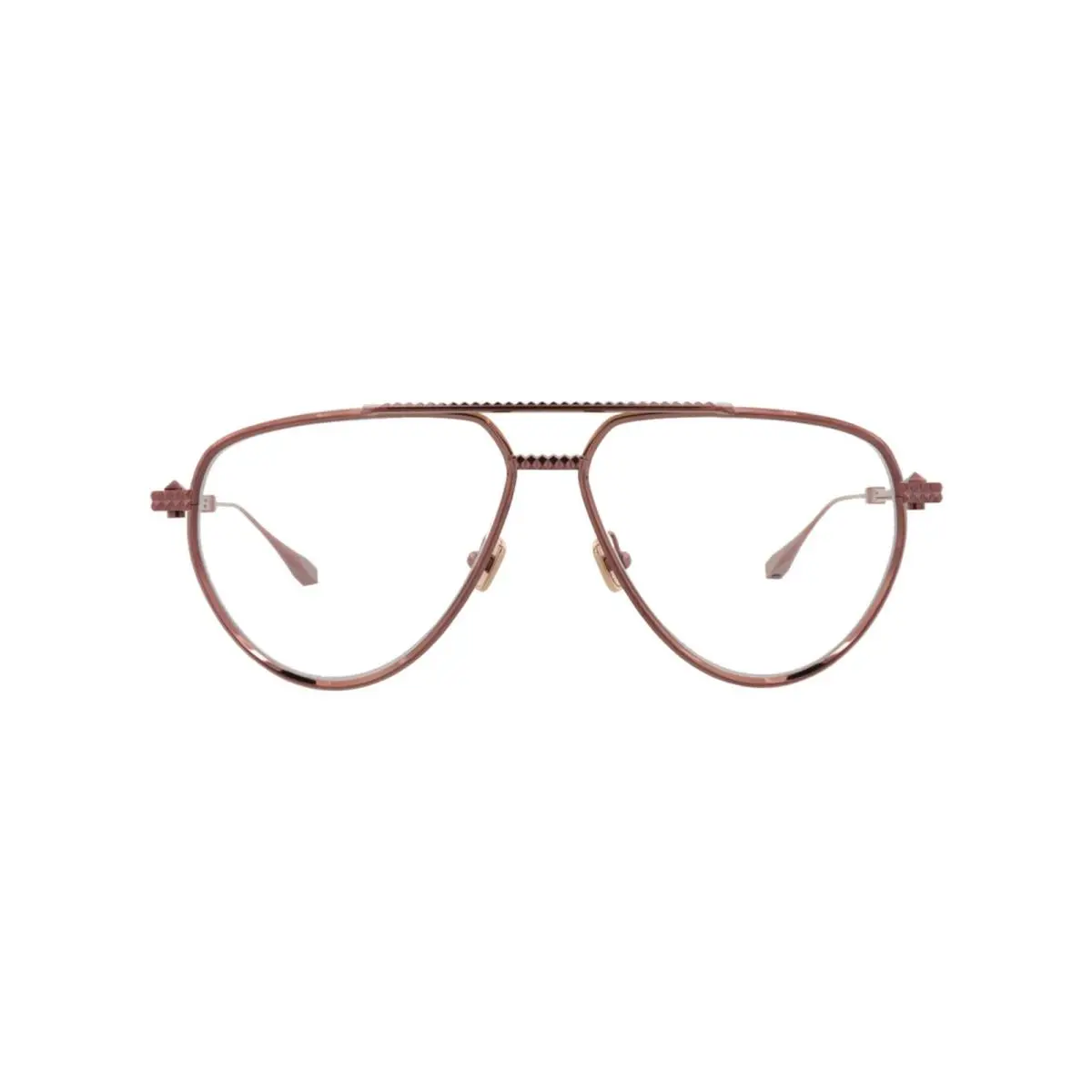 Unisex Aviator Brown Brown Transparent Fashion Designer Eyewear by Valentino