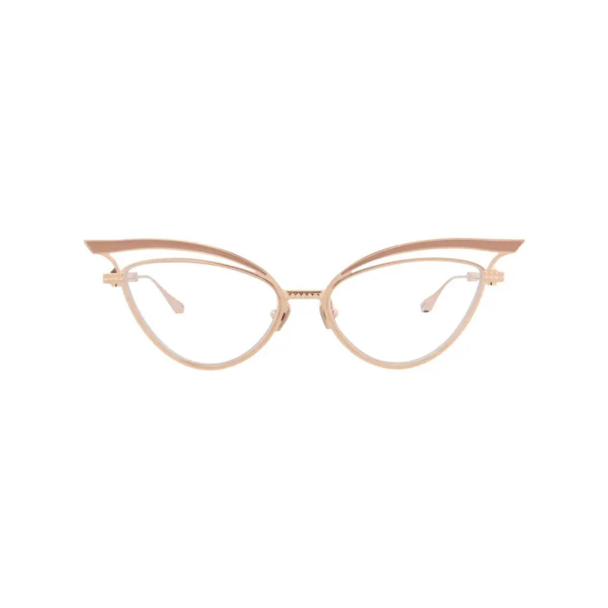 Womens Cat Eye Rose Gold Rose Gold Transparent Fashion Designer Eyewea by Valentino