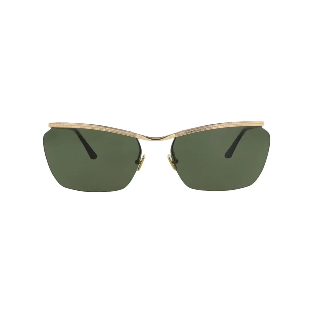 Unisex Square/rectangle Gold Gold Green Fashion Designer Eyewear by Valentino