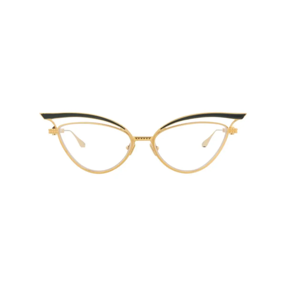 Womens Cat Eye Gold Gold Transparent Fashion Designer Eyewear by Valentino