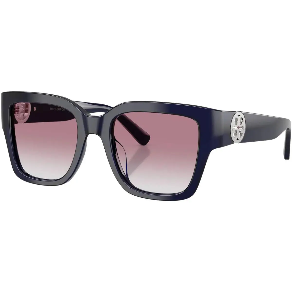 Women`s Dark Transparent Blue Square Sunglasses - TY7228U 20678G 52 by Tory Burch