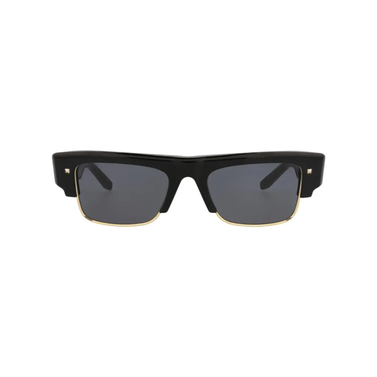Unisex Square/rectangle Black Black Grey Fashion Designer Eyewear by Valentino