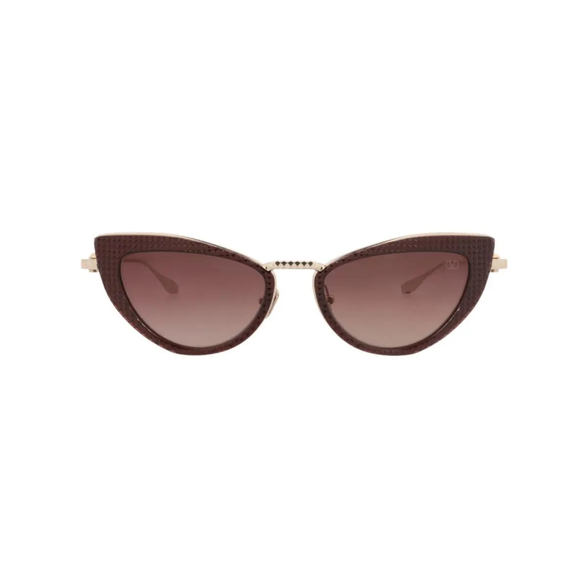 Womens Cat Eye Bordeaux Gold Rose Fashion Designer Eyewear by Valentino