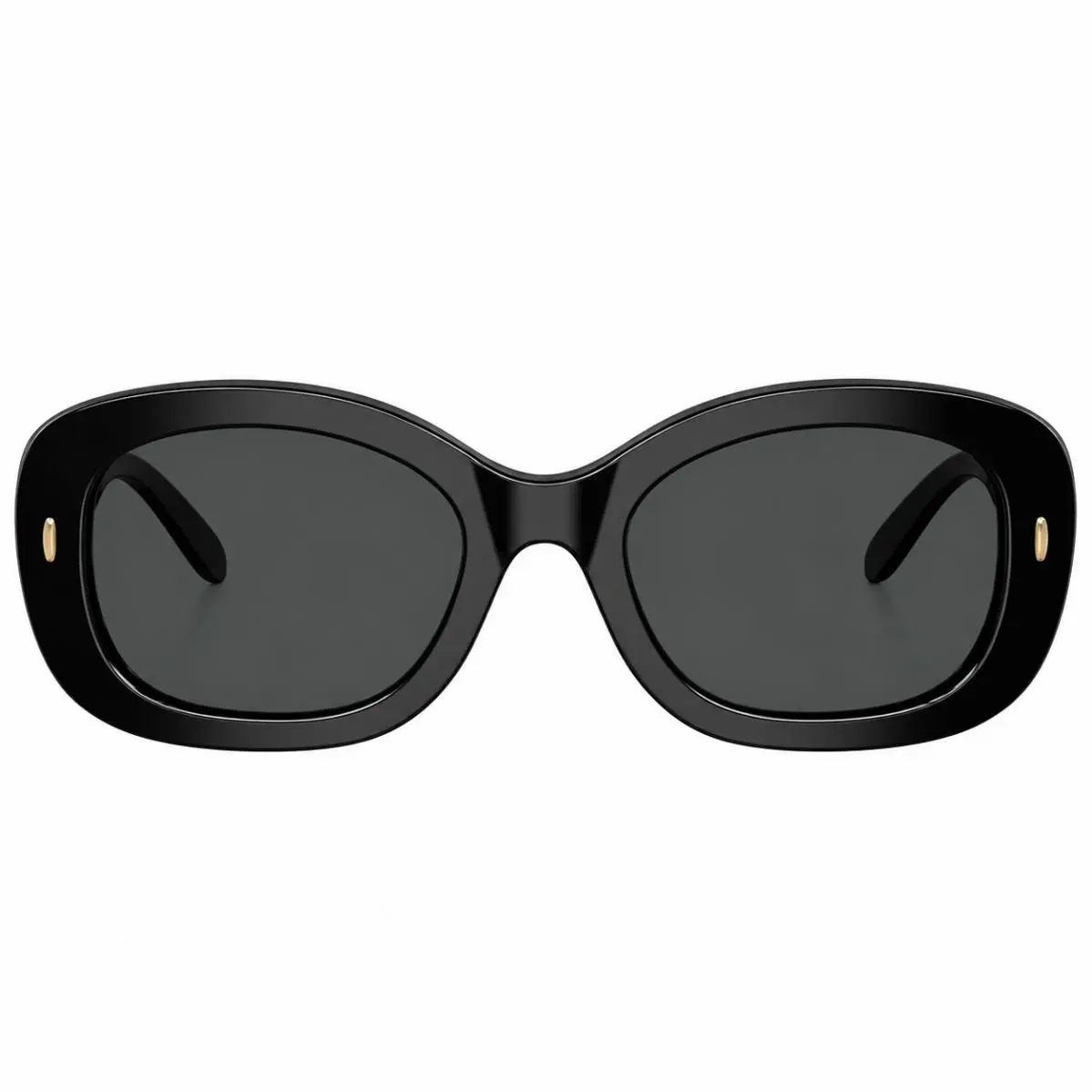 TY 7226U 198887 Black Plastic Oval Sunglasses Grey Lens by Tory Burch