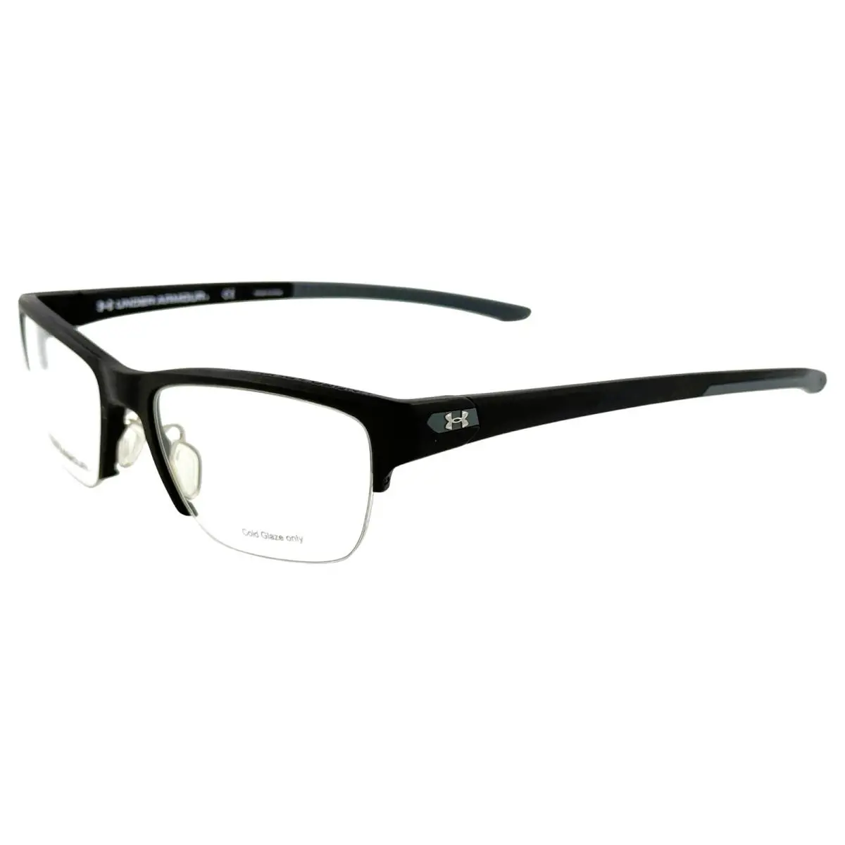 UA5001G Mens Plastic Semi Rim Eyeglass Frame 003 Matte Black 53-19 by Under Armour