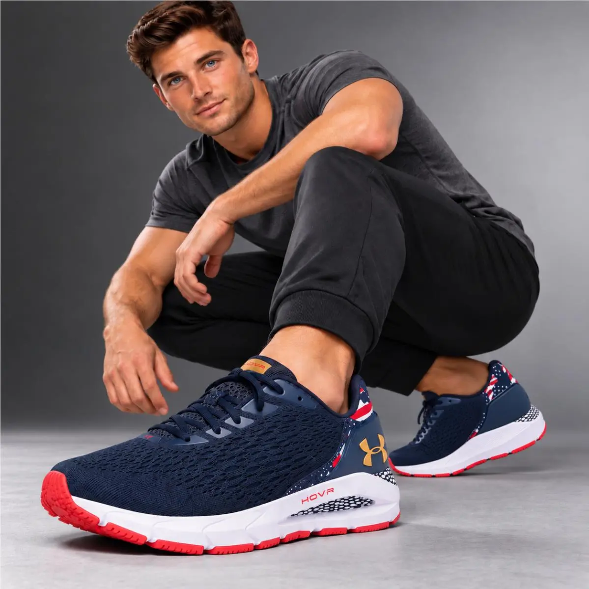 Under Armour shoes - Under Armour HOVR Sonic 3 - 3024025-400 - Blue/Red/White/Gold (UPC: 194512688242) 0