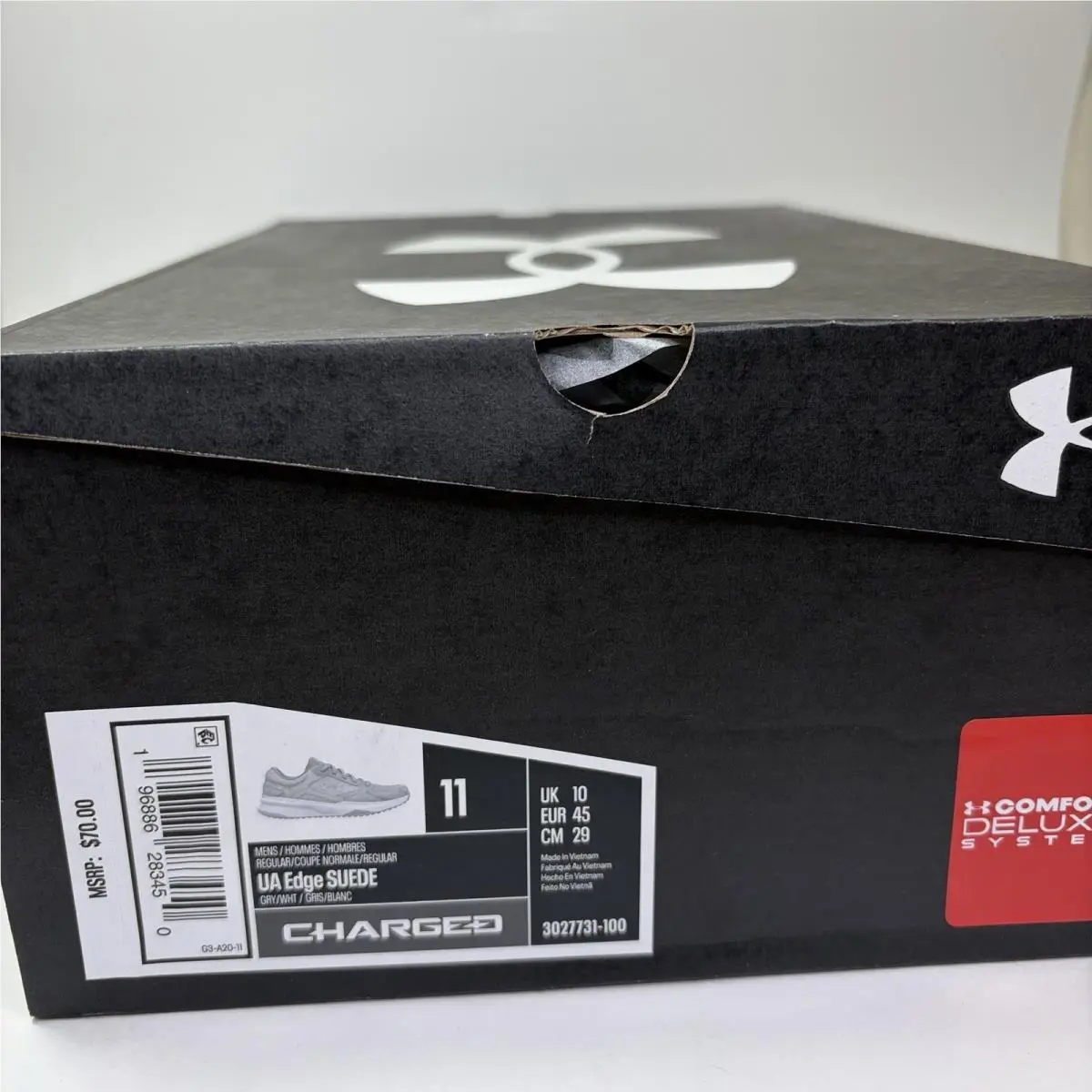 Under Armour shoes - UA EDGE SUEDE - EDGE SUEDE - 3027731 - GRAY/WHITE 12
