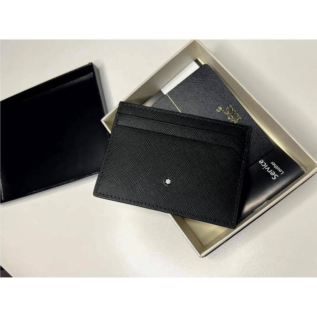 Montblanc Meisterstück 5CC Card Holder Black Leather 114603 Box