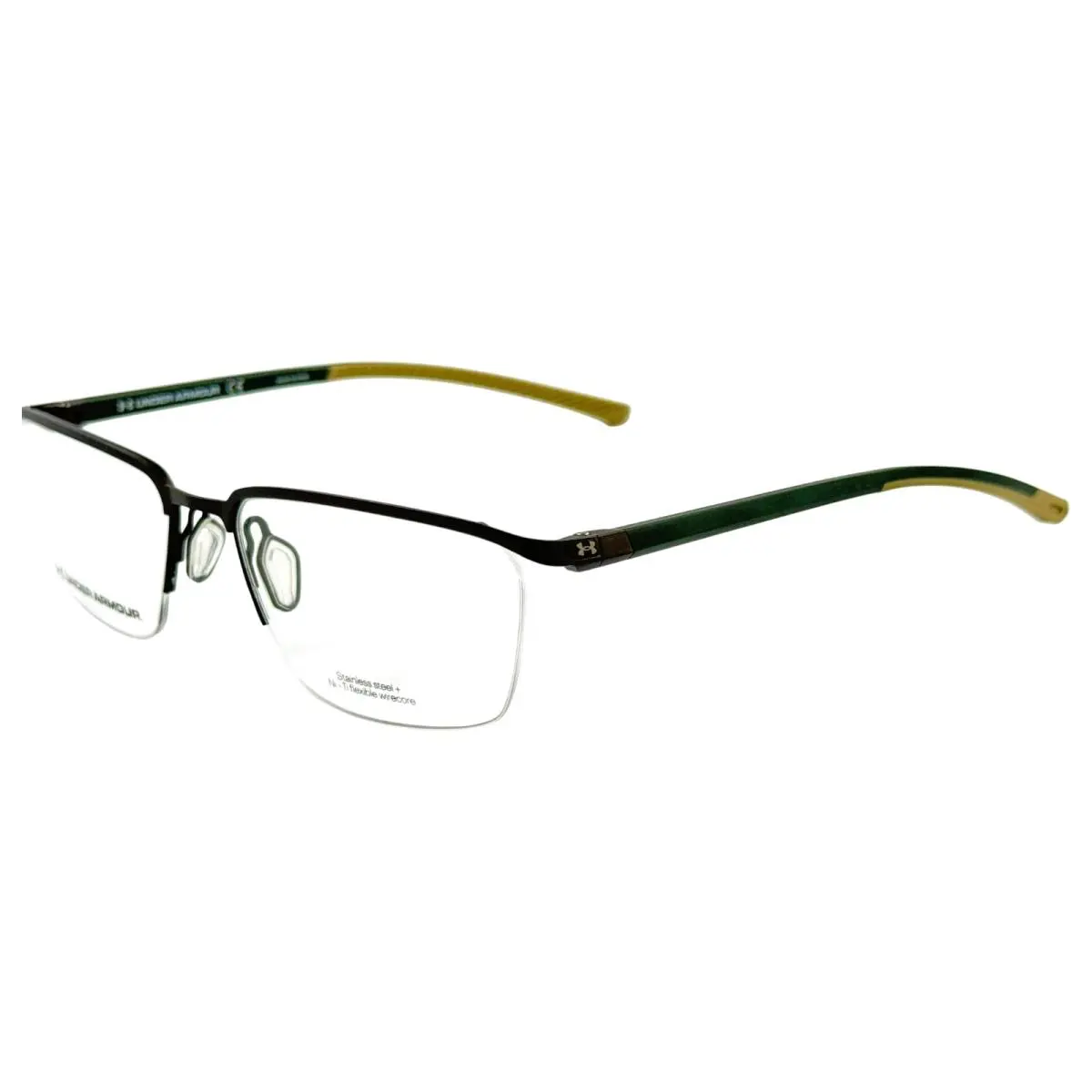 UA5002G Mens Metal Eyeglass Frame 09Q Brown 55-17 Stainless Steel by Under Armour