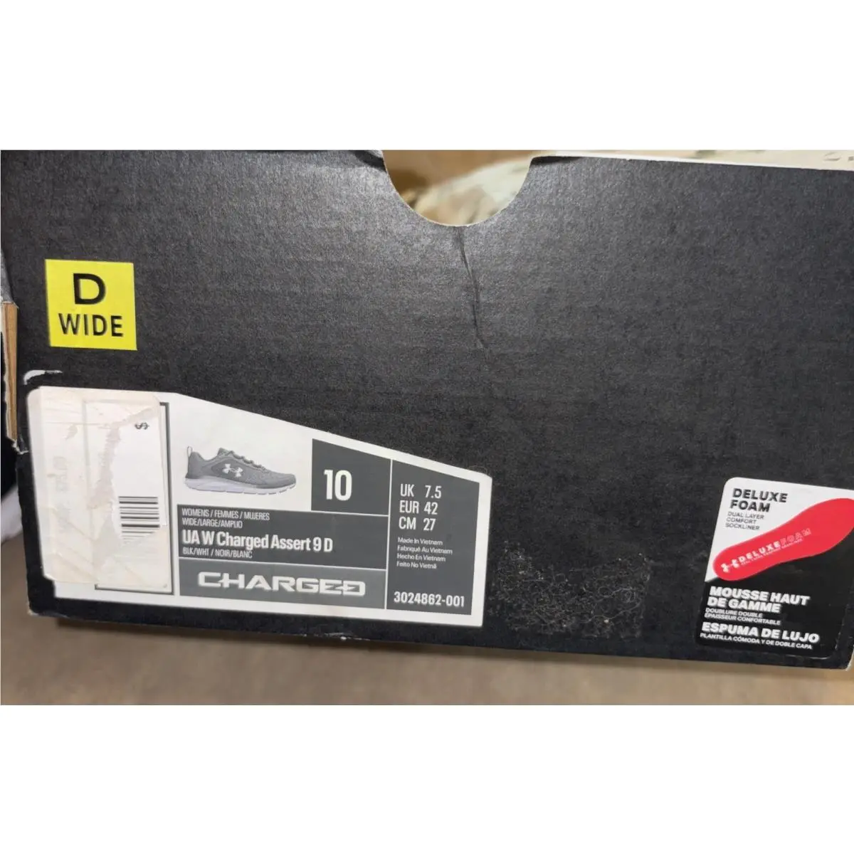 Under Armour shoes - Under Armour Charged Assert 9 D - 3024862–001 - Black 12