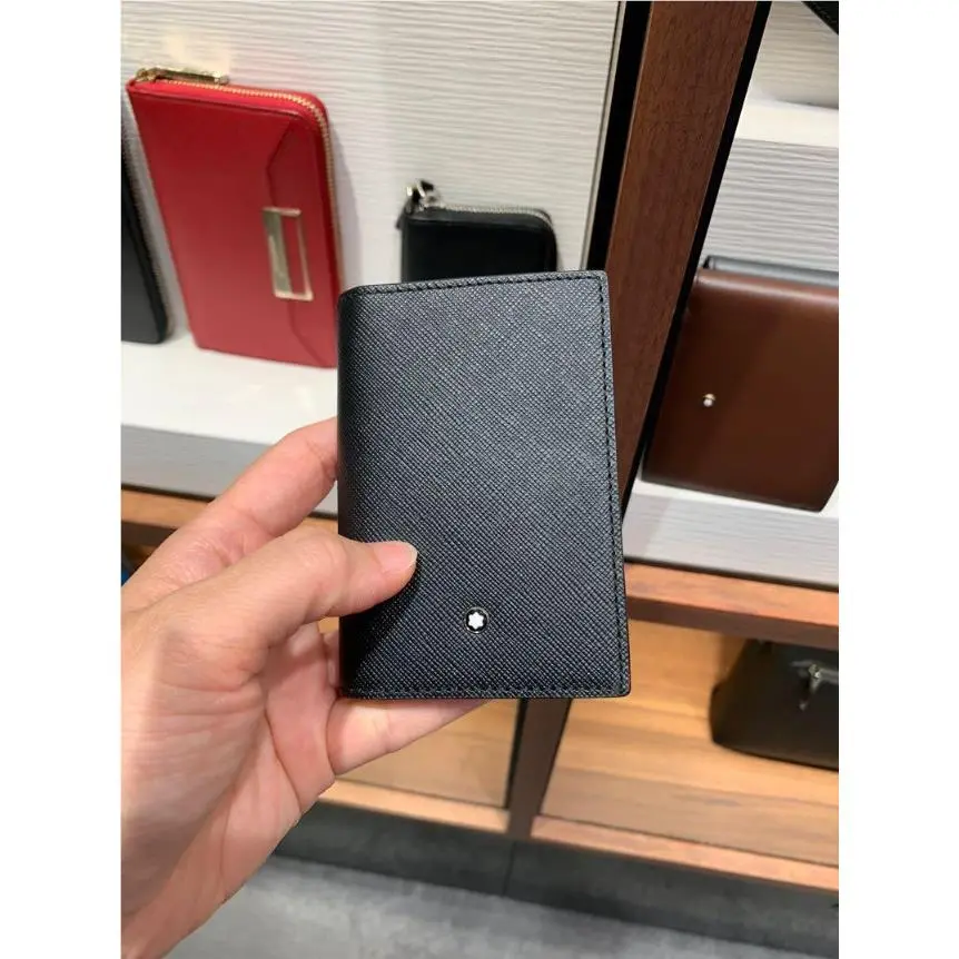 Montblanc Meisterstück Black Leather Bifold Wallet Men`s Luxury Gift