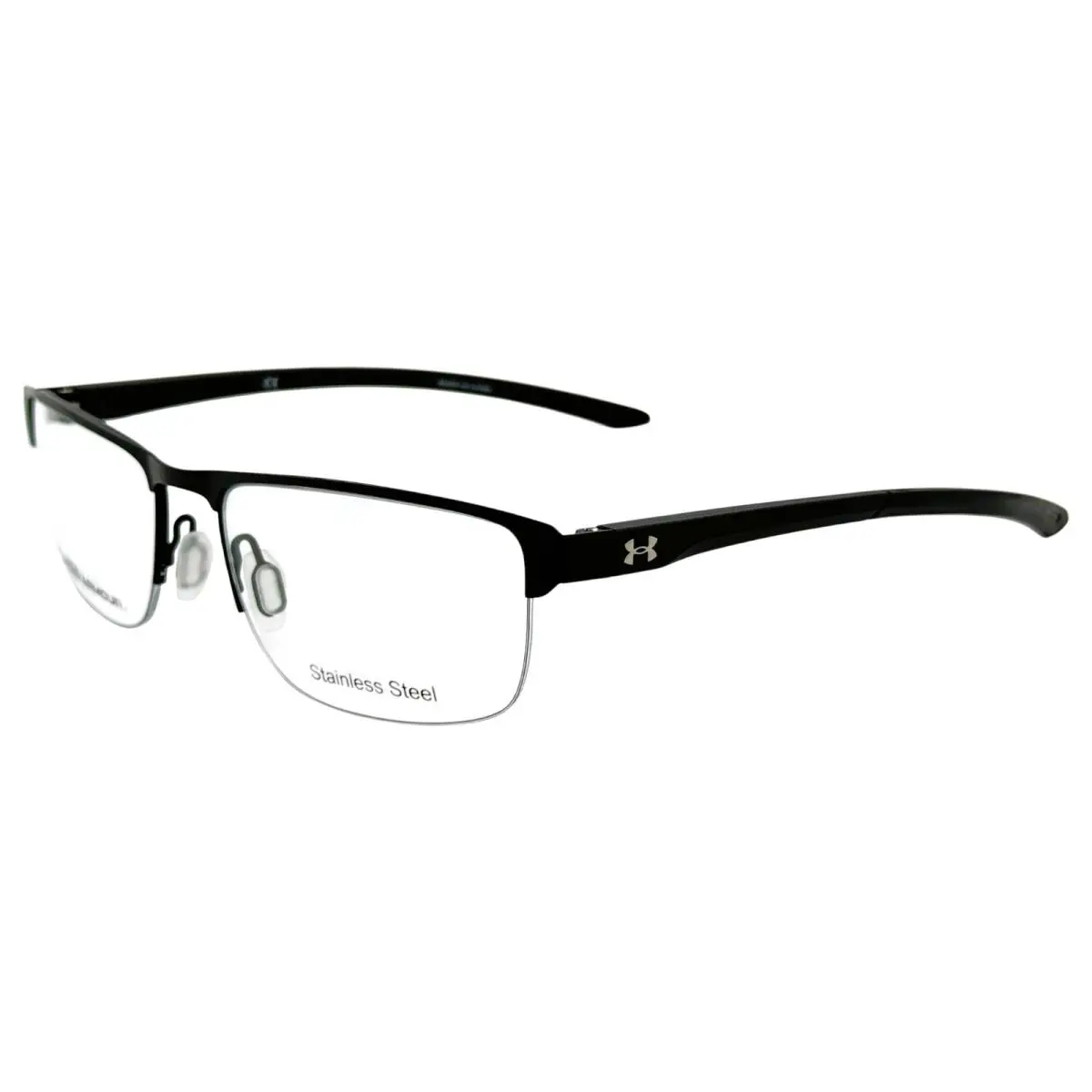 UA5037G Mens Semi Rimless Eyeglass Frame 003 Matte Black 55-18 by Under Armour
