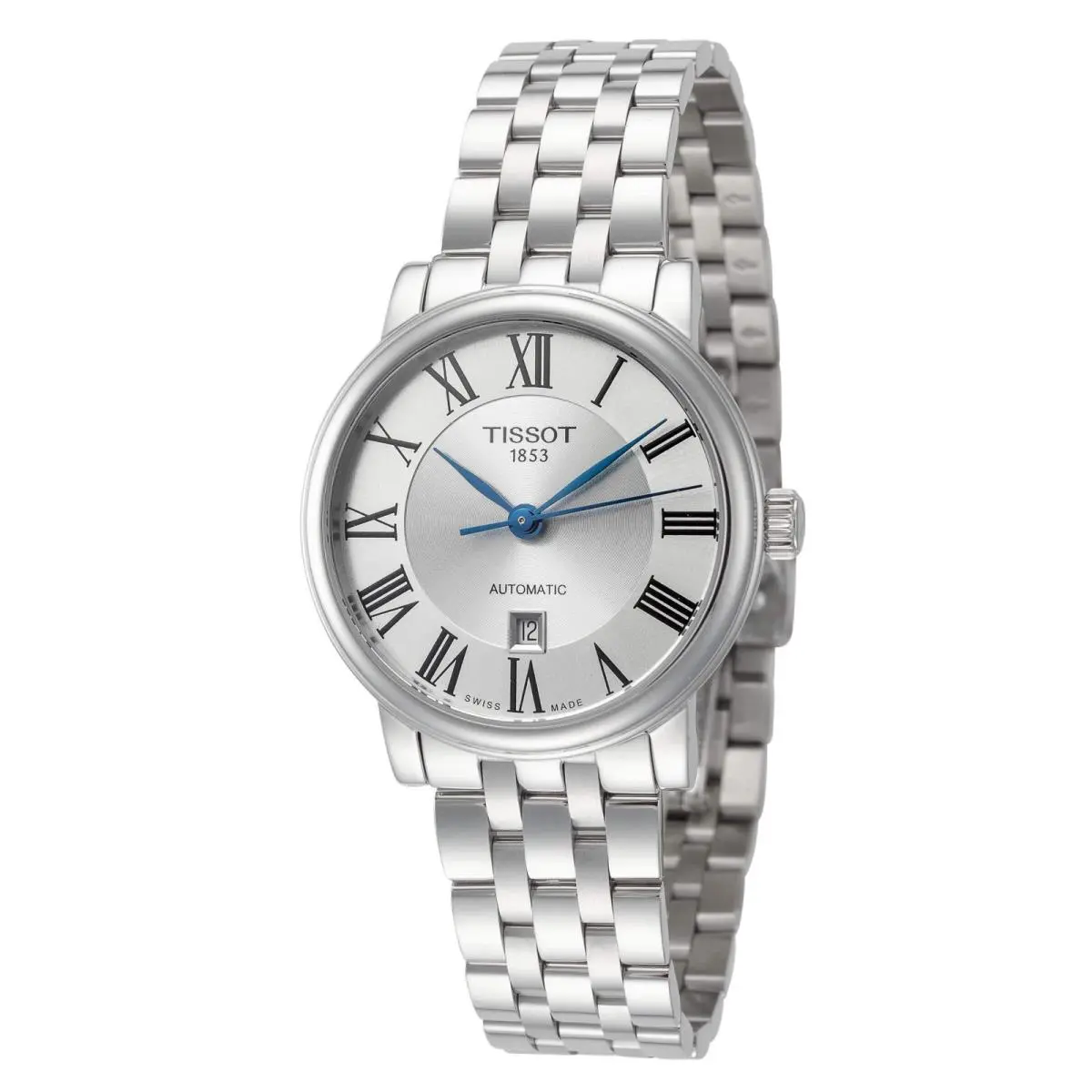 Carson 30mm / Silver / Silver Silver Dial Wristwatch T1222071103300 by Tissot