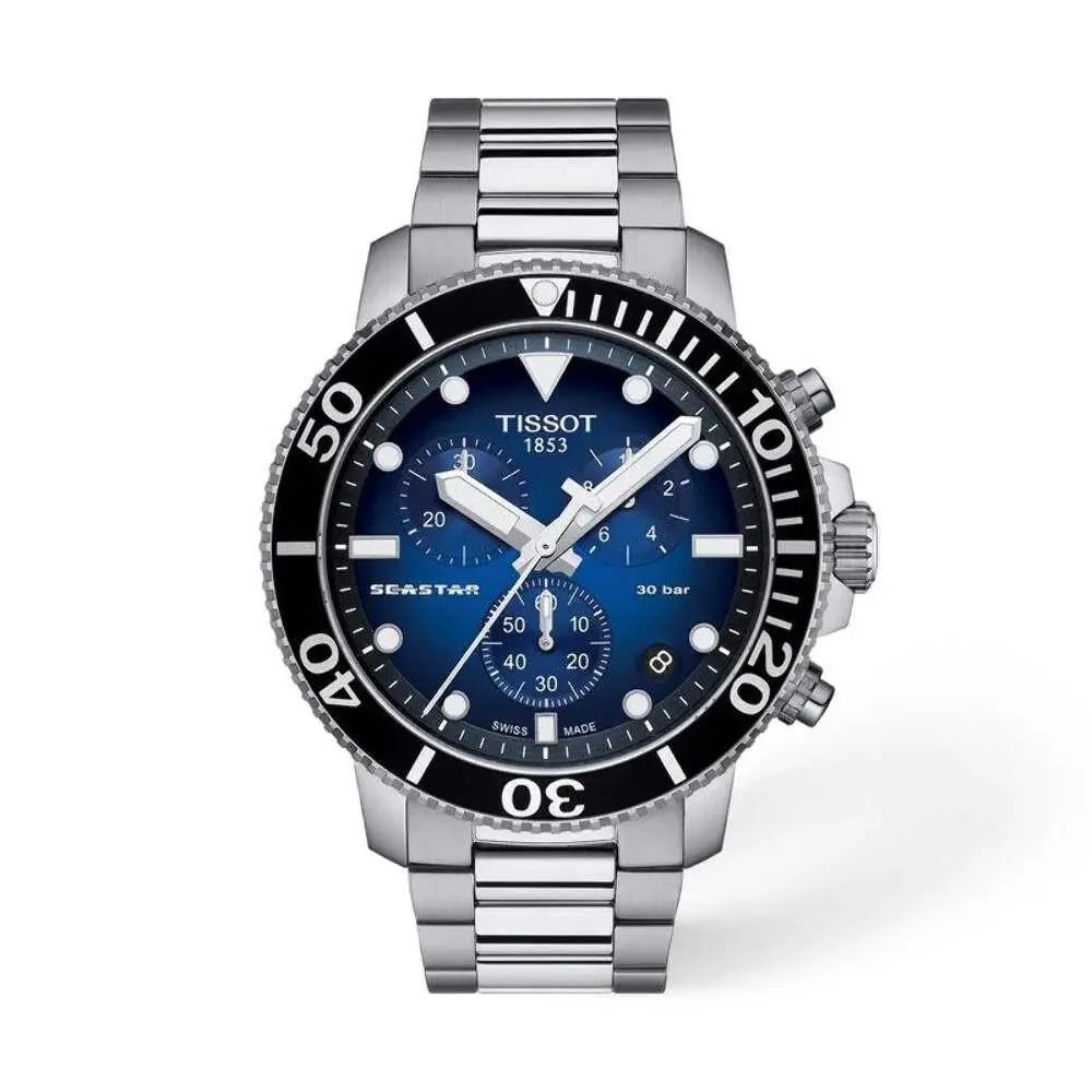 Seastar 1000 Blue / Steel Blue Dial Wristwatch T1204171104101-PL by Tissot