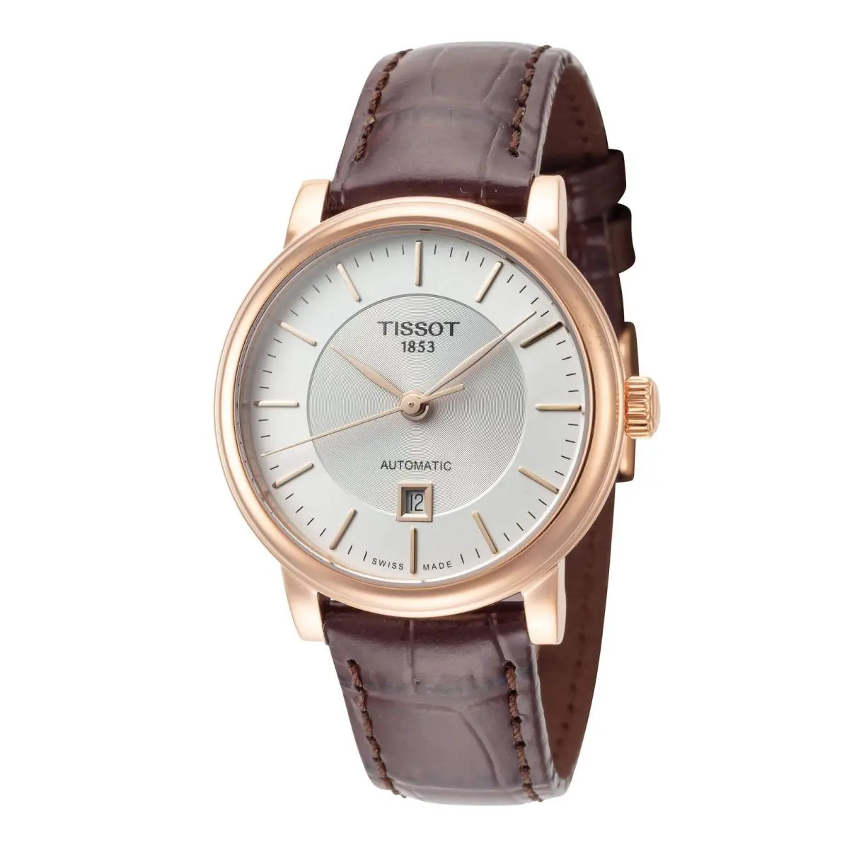 Carson 30mm / Silver / Brown | Silver Dial Carson 30mm / Silver / Brown Silver Dial Wristwatch T1222073603100 by Tissot