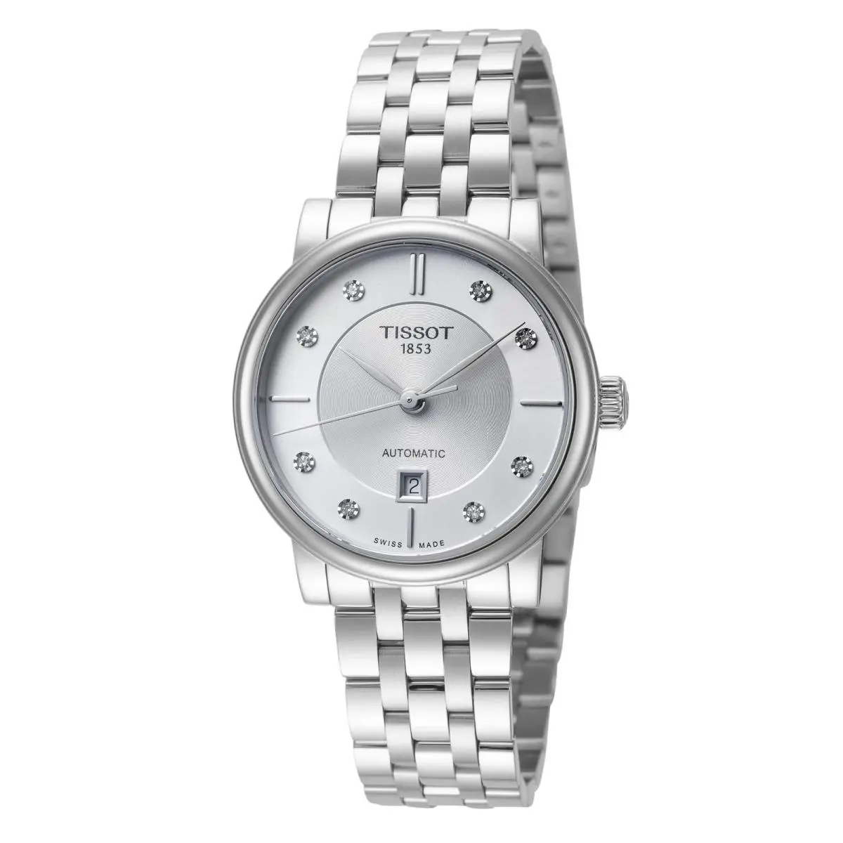 Carson 30mm / Silver / Silver Silver Dial Wristwatch T1222071103600 by Tissot