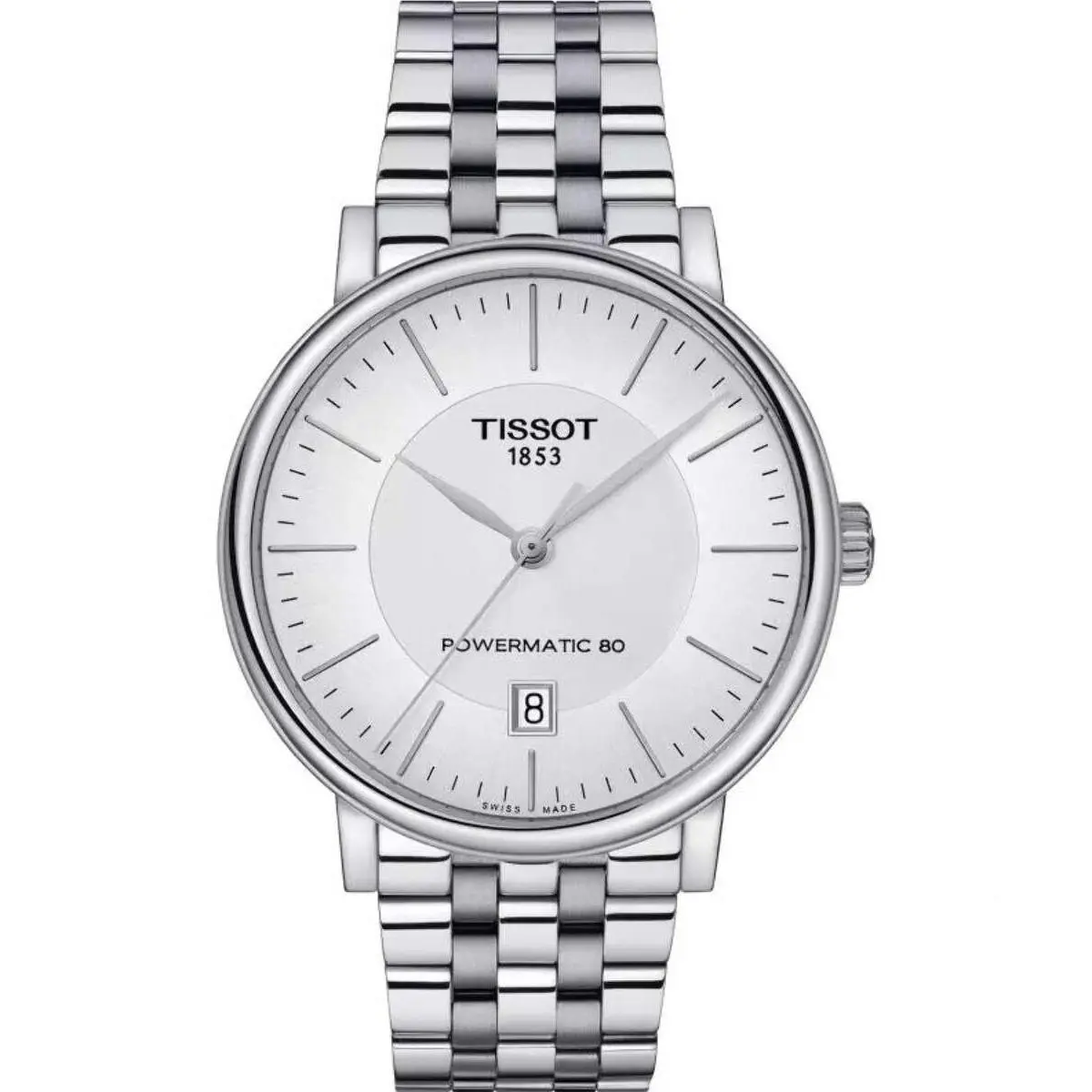 Carson 40mm / Silver / Silver Silver Dial Wristwatch T1224071103100 by Tissot