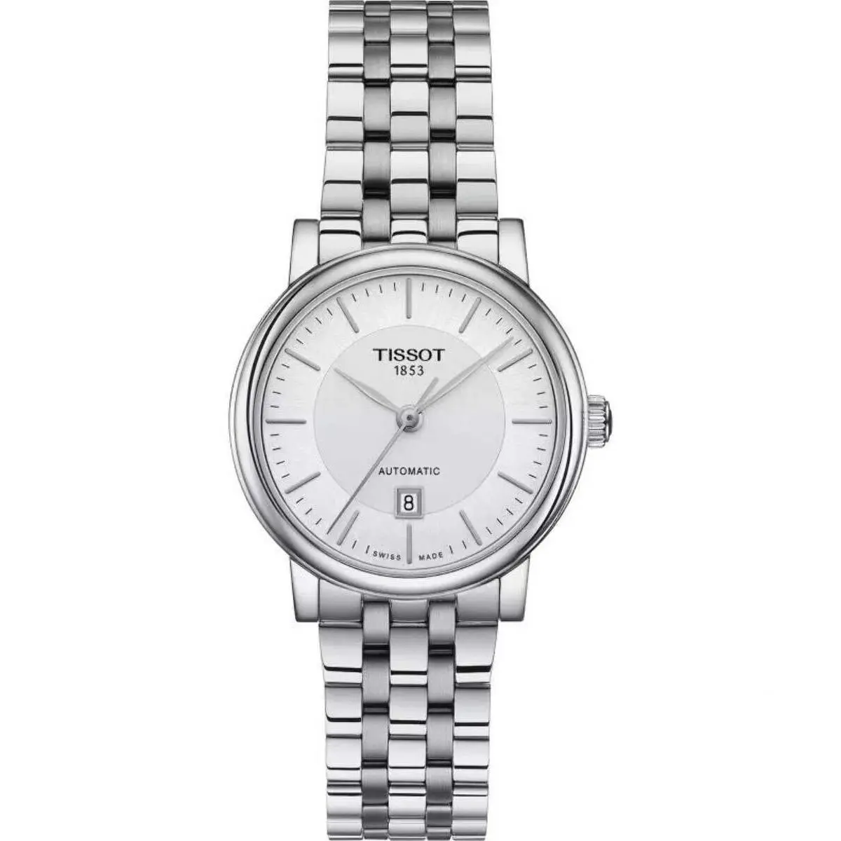 Carson 30mm / Silver / Silver Silver Dial Wristwatch T1222071103100 by Tissot
