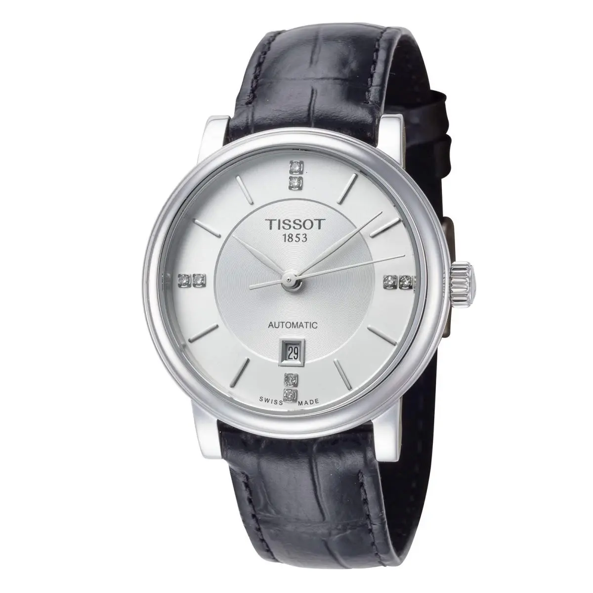 Carson 30mm / Silver / Black | Silver Dial Carson 30mm / Silver / Black Silver Dial Wristwatch T1222071603601 by Tissot