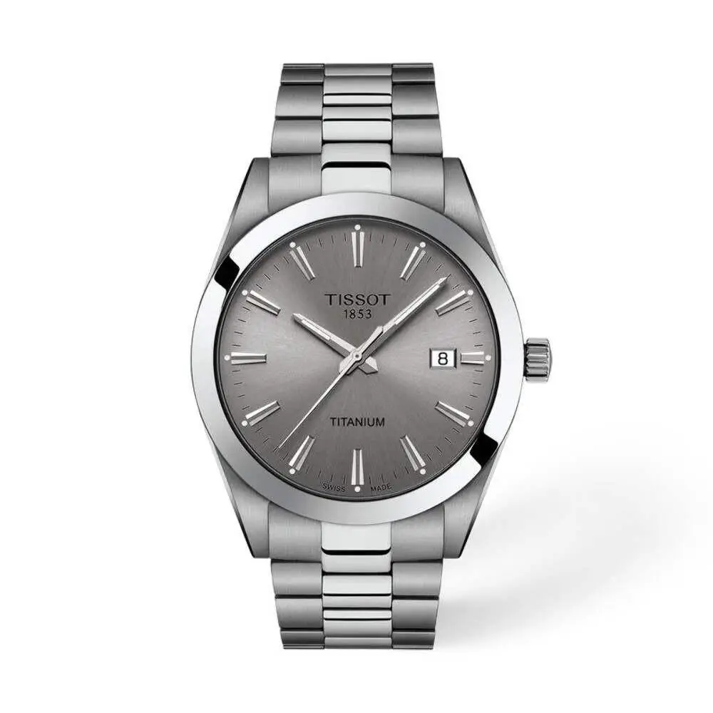 Gentleman Grey / Titanium Wristwatch T1274104408100-PL by Tissot