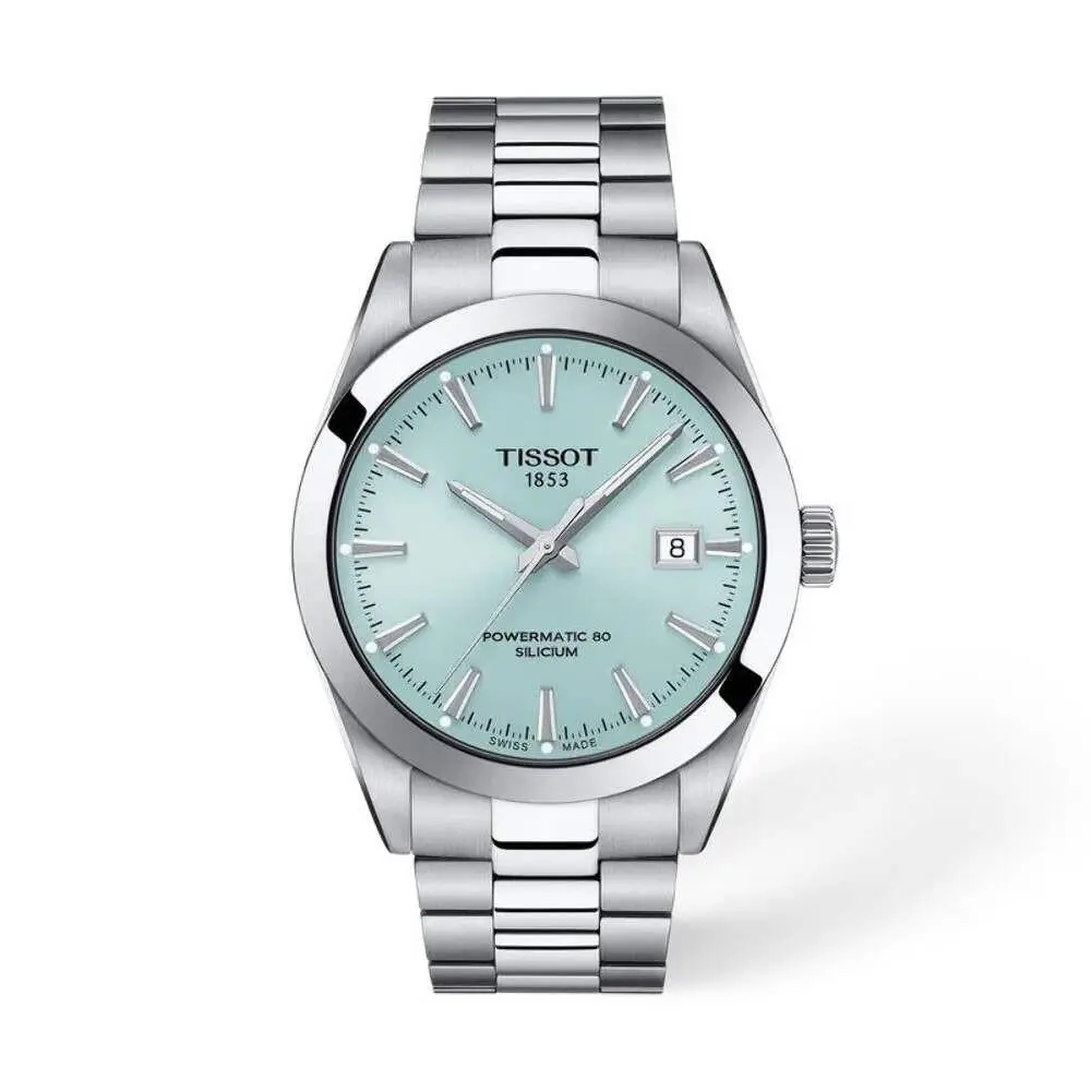 Gentleman Ice Blue / Steel Wristwatch T1274071135100-PL by Tissot