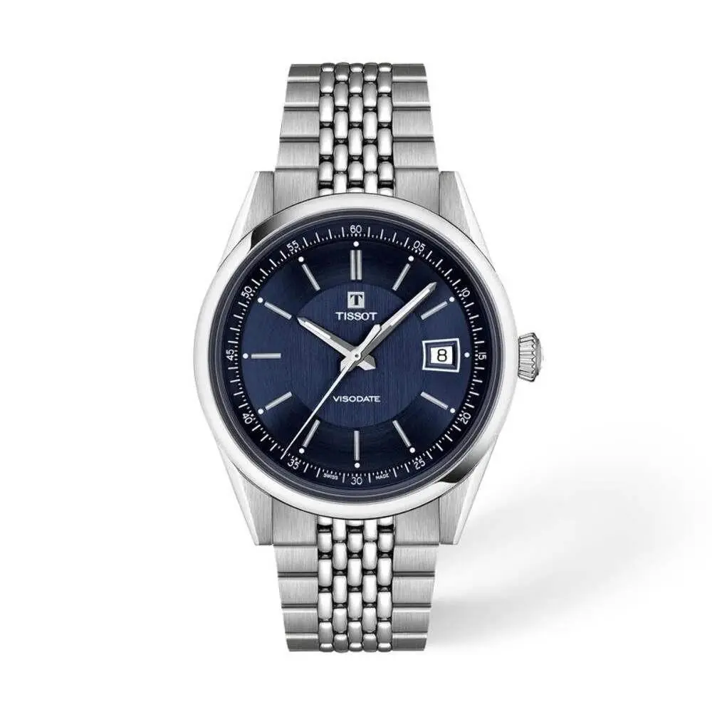 Visodate Deep Blue / Steel Blue Dial Wristwatch T1574071104100 by Tissot