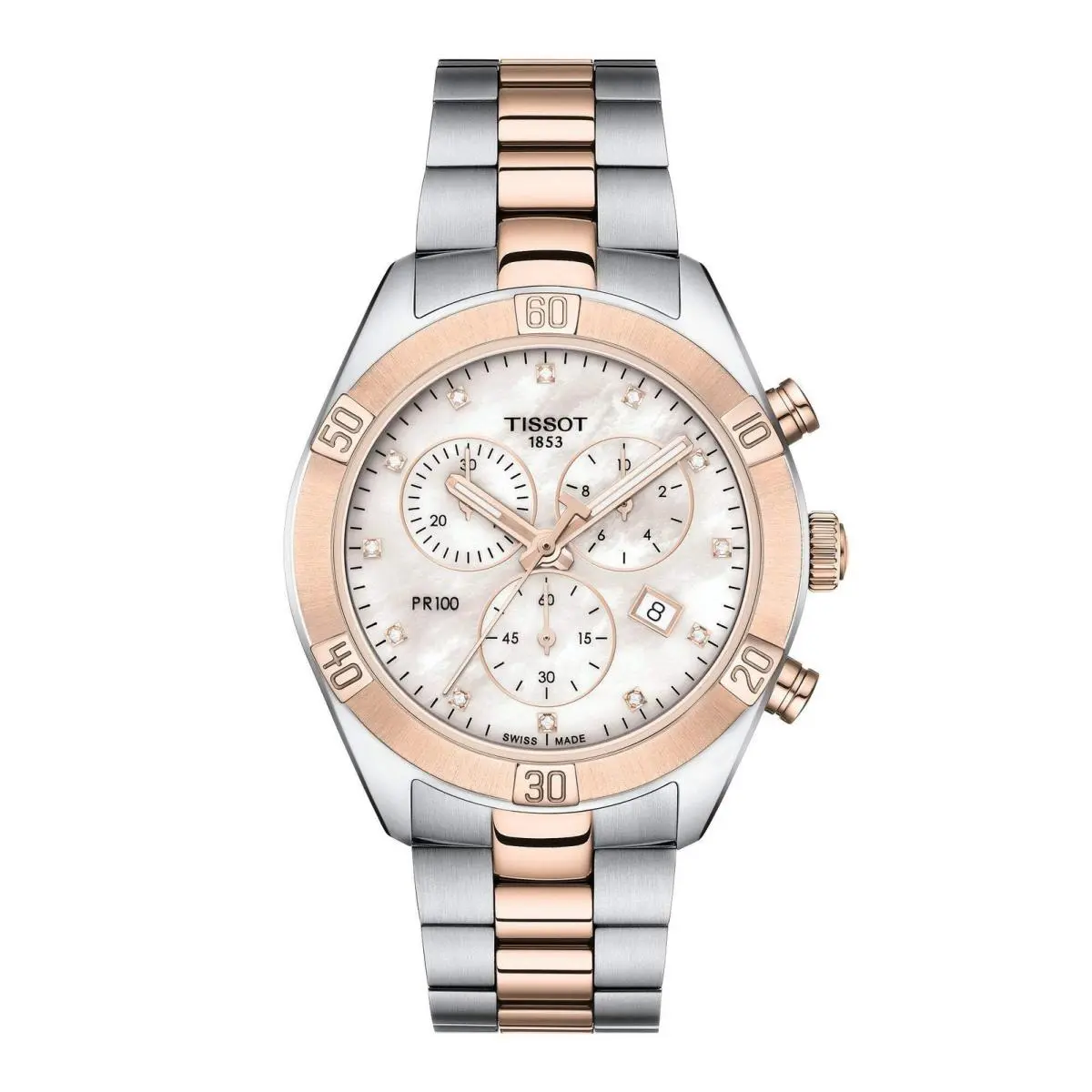 PR100 Sport Chic Chronograph Mother-of-pearl Dial Wristwatch T1019172211600-PL by Tissot